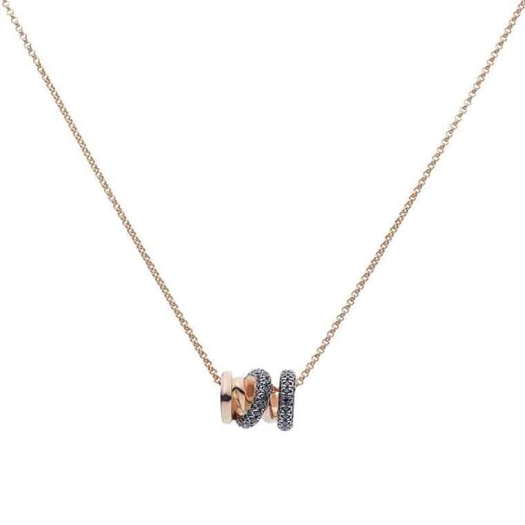 Katinka Berretty - Diamond Xpression collier zwart small rosegoud