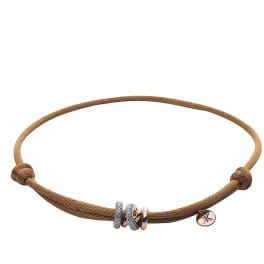 Katinka Berrety - 34228 - Diamond Xpression armband zijden rosegoud