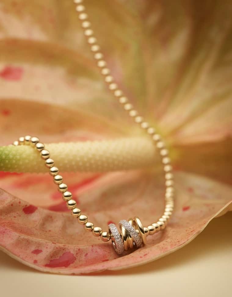 Diamond Xpression collier bolletjes geelgoud - Afbeelding 2
