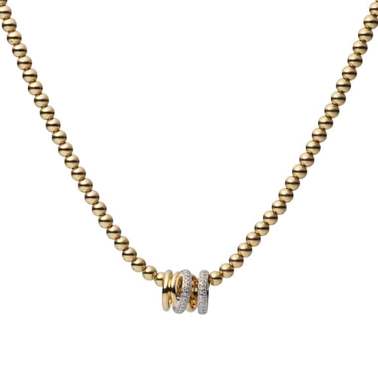 Diamond Xpression collier bolletjes geelgoud
