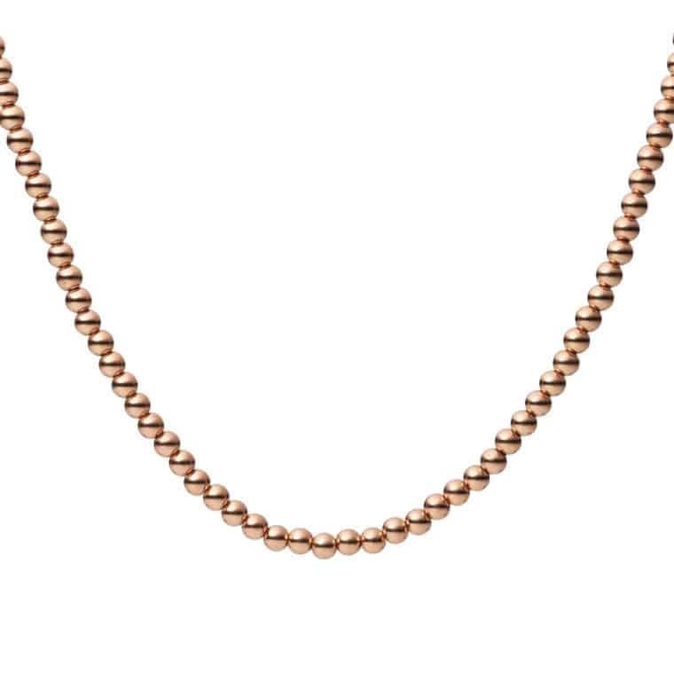 Bolletjes collier roségoud