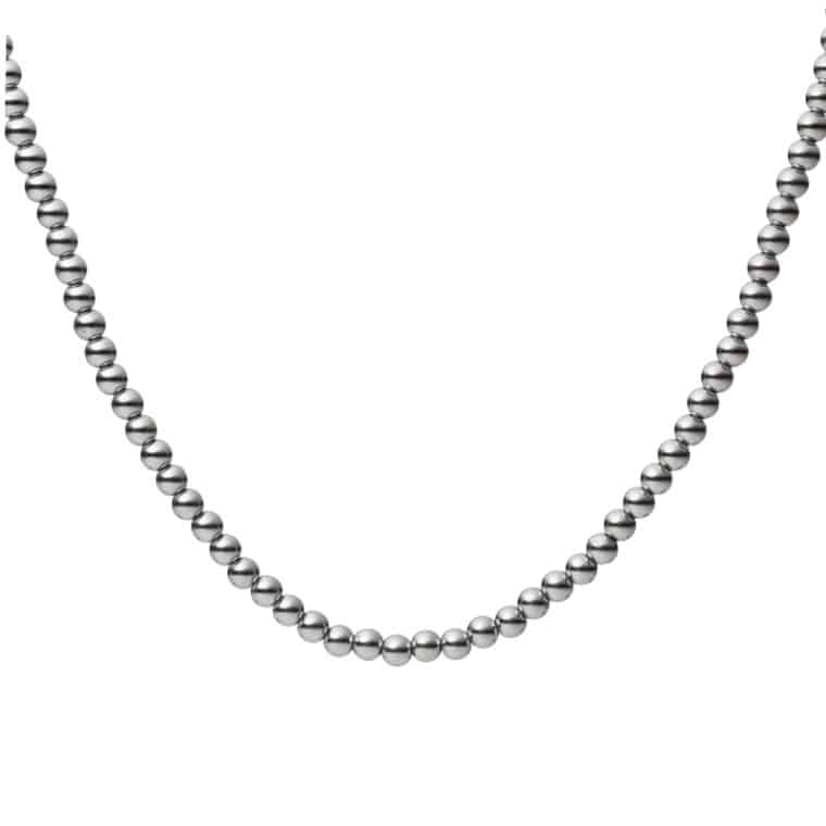 Bolletjes collier witgoud