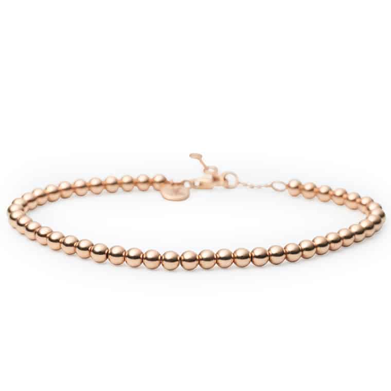Bolletjes armband roségoud