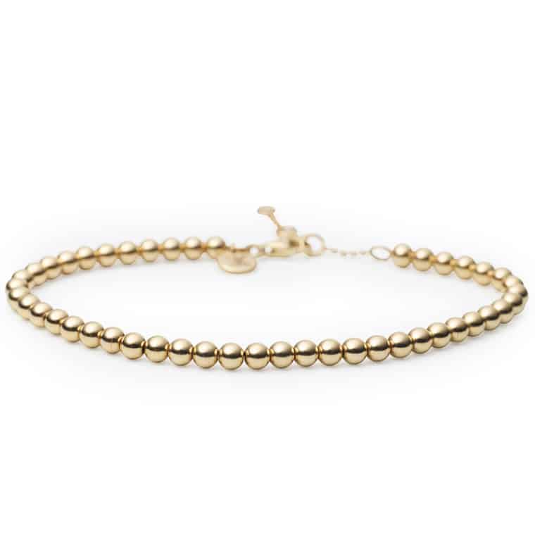 Bolletjes armband geelgoud