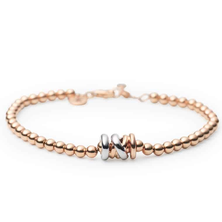 Just Xpression armband bolletjes roségoud