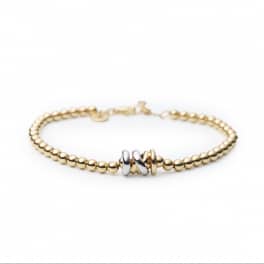 Just Xpression armband bolletjes geelgoud