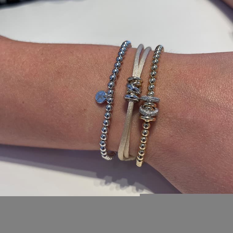 Bolletjes armband geelgoud - Afbeelding 3