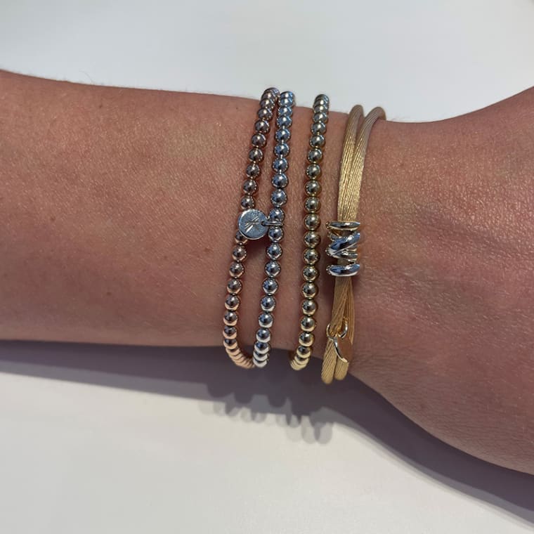 Bolletjes armband roségoud - Afbeelding 5