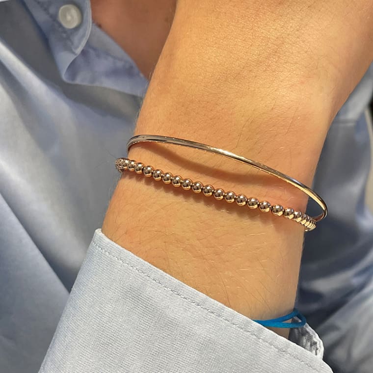 Bolletjes armband roségoud - Afbeelding 3