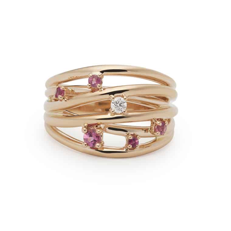 Star roségoud roze tourmaline