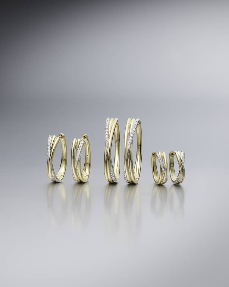 Elegant Xpression Diamond creolen small geelgoud - Afbeelding 4