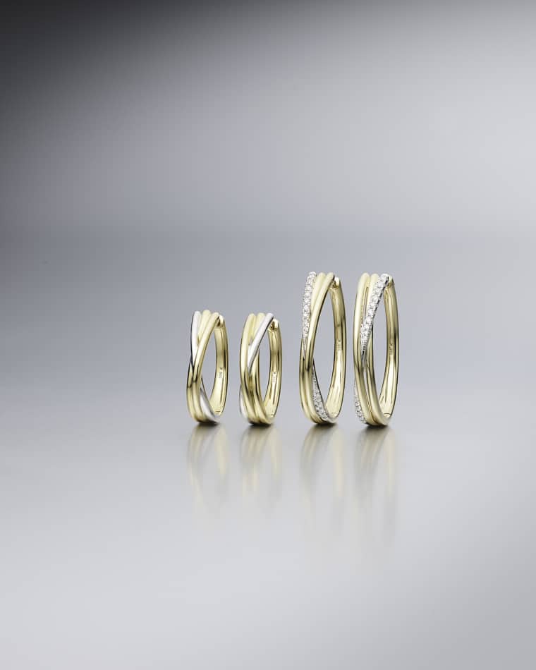 Just Elegant Xpression creolen medium geelgoud - Afbeelding 2