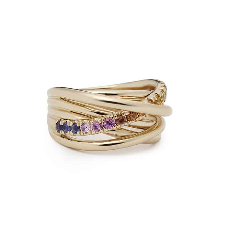 Elegant Xpression Rainbow ring roségoud