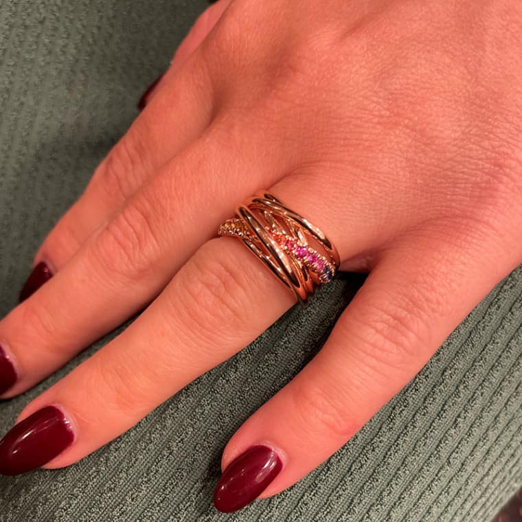 Elegant Xpression Rainbow ring roségoud - Afbeelding 4