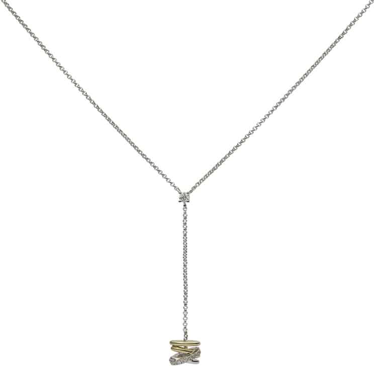 Miss Elegant Xpression Y-collier witgoud