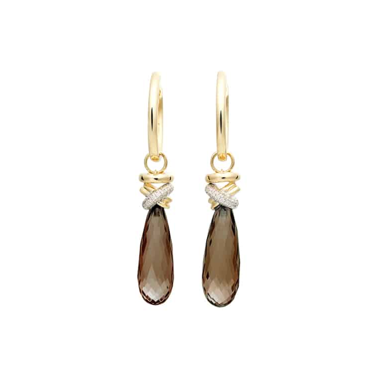 Aanhangers Joy Xpression Smokey Quartz geelgoud (excl. oorringen)