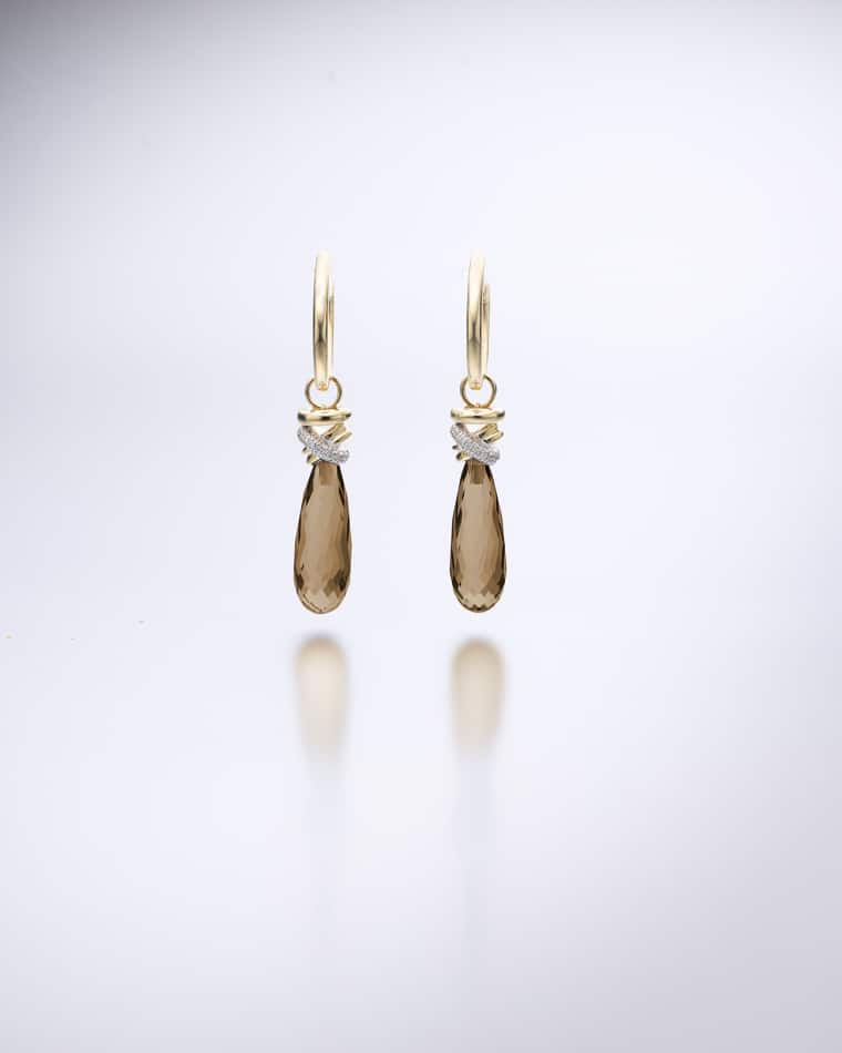 Aanhangers Joy Xpression Smokey Quartz geelgoud (excl. oorringen) - Afbeelding 2