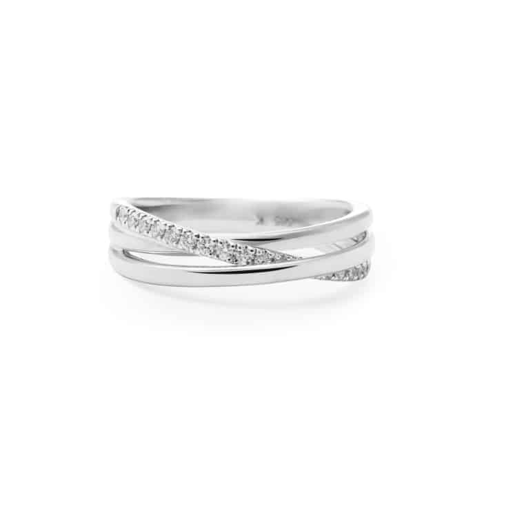 Miss Elegant Xpression medium ring witgoud