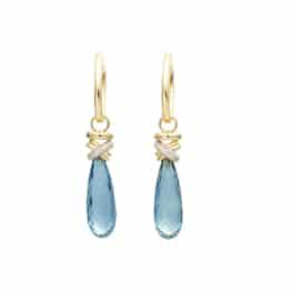 Aanhangers Joy Xpression London Blue Topaas geelgoud (excl. oorringen)
