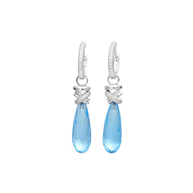 Aanhangers Joy Xpression Swiss Ocean Blue Topaas witgoud (excl. oorringen) - Afbeelding 3