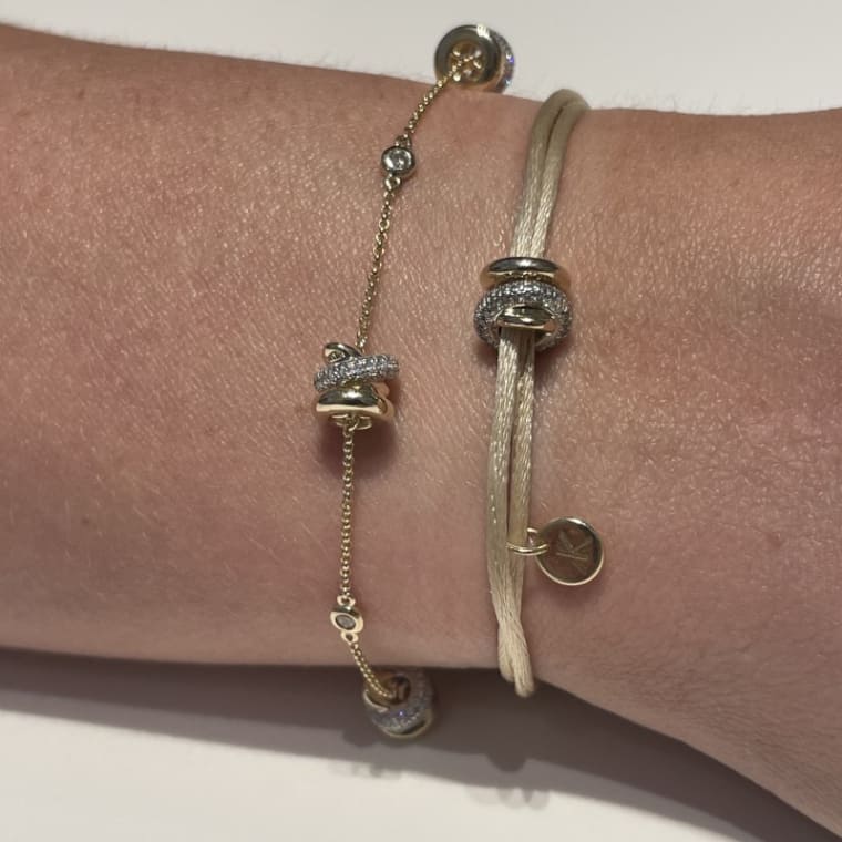 Joy Xpression armband geelgoud satijn - Afbeelding 4