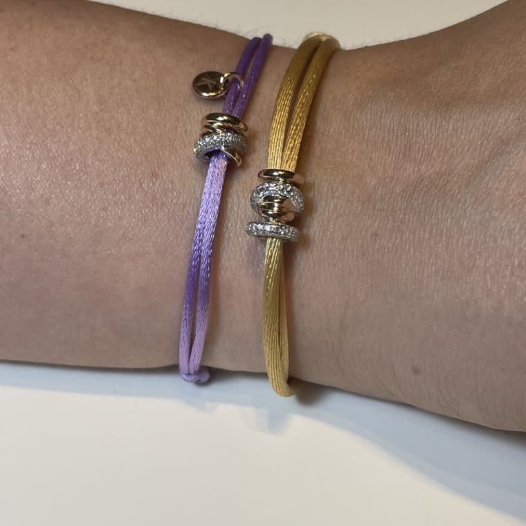 Joy Xpression armband geelgoud satijn - Afbeelding 7
