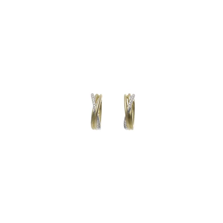 Elegant Xpression Diamond creolen small geelgoud