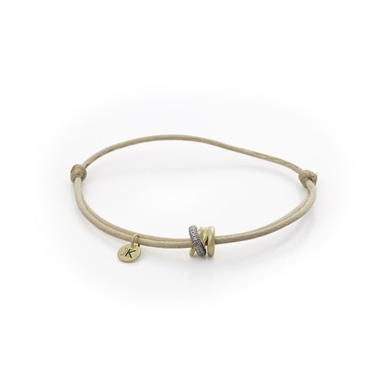 Joy Xpression armband geelgoud satijn