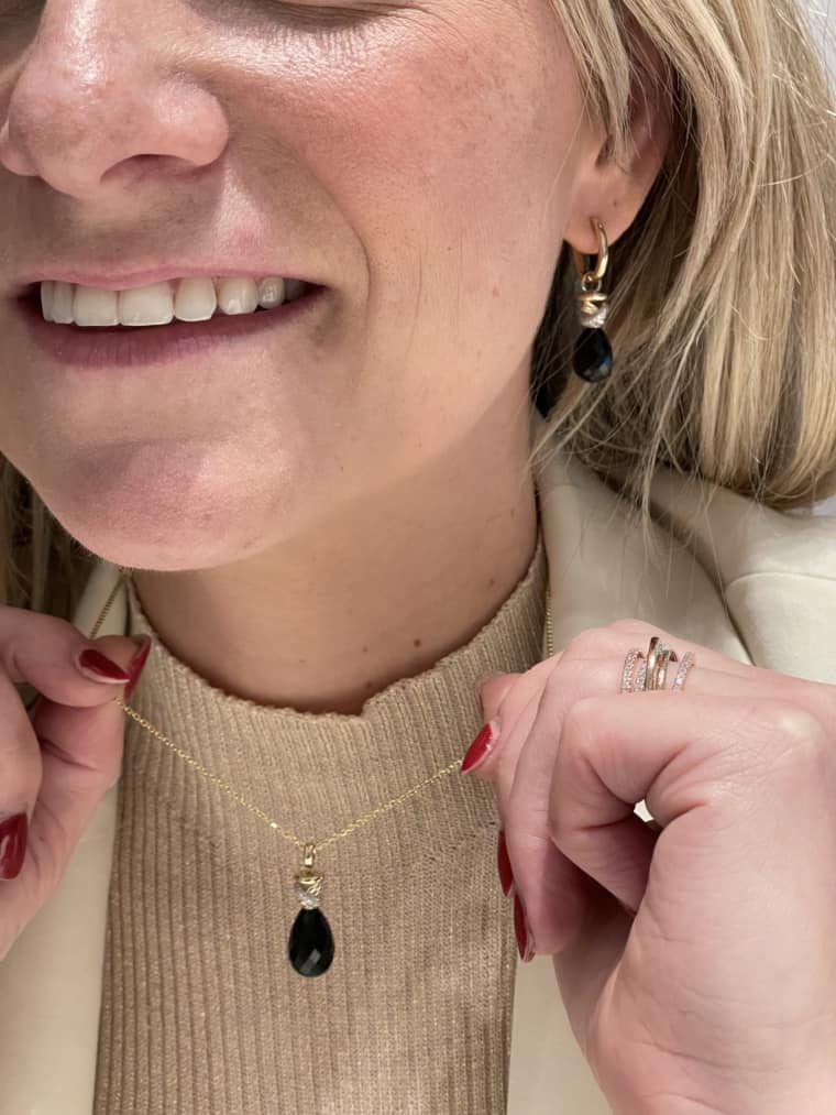 Joy Xpression bol Agaat collier geelgoud - Afbeelding 3