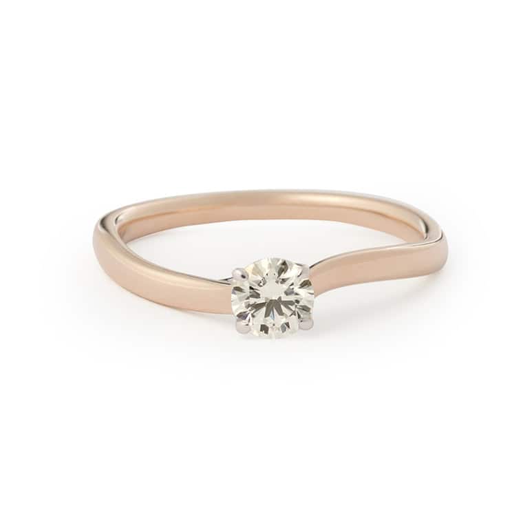 Wave Xpression Solitaire ring roségoud