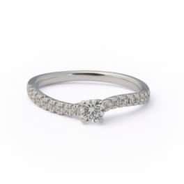 Wave Xpression Solitaire pavé small witgoud