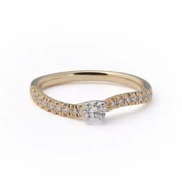 Wave Xpression Solitaire pavé small geelgoud
