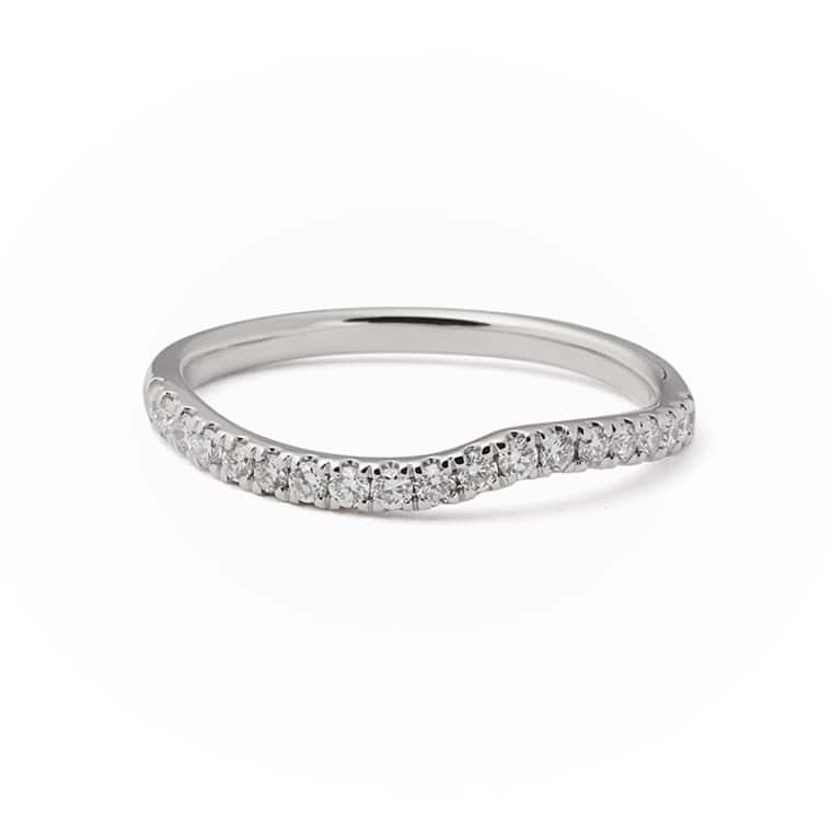 Wave Xpression aanschuifring witgoud diamant