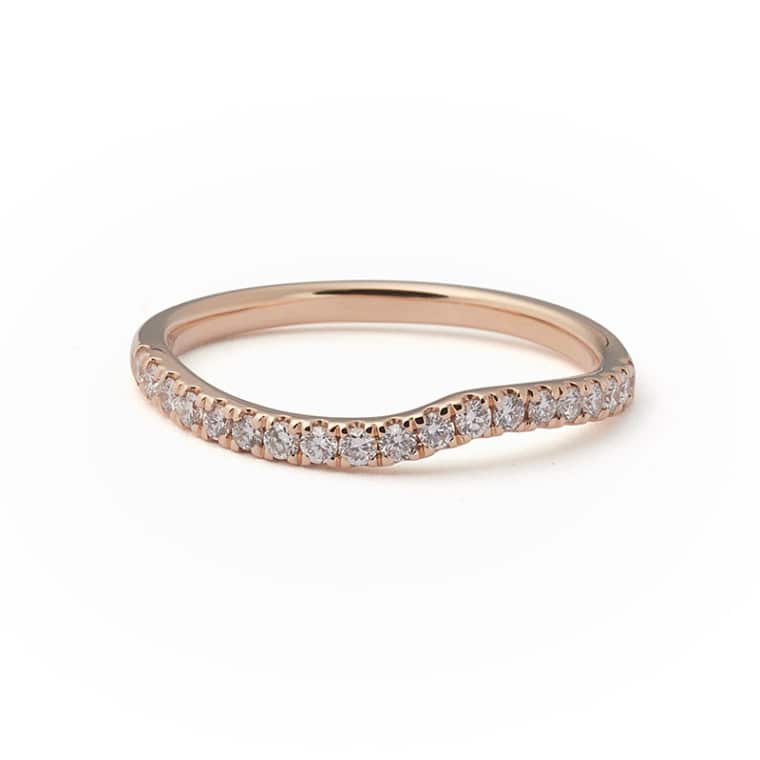 Wave Xpression aanschuifring roségoud diamant