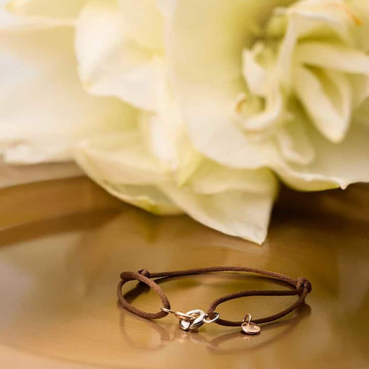 Magic Xpression armband satijn roségoud met witgoud