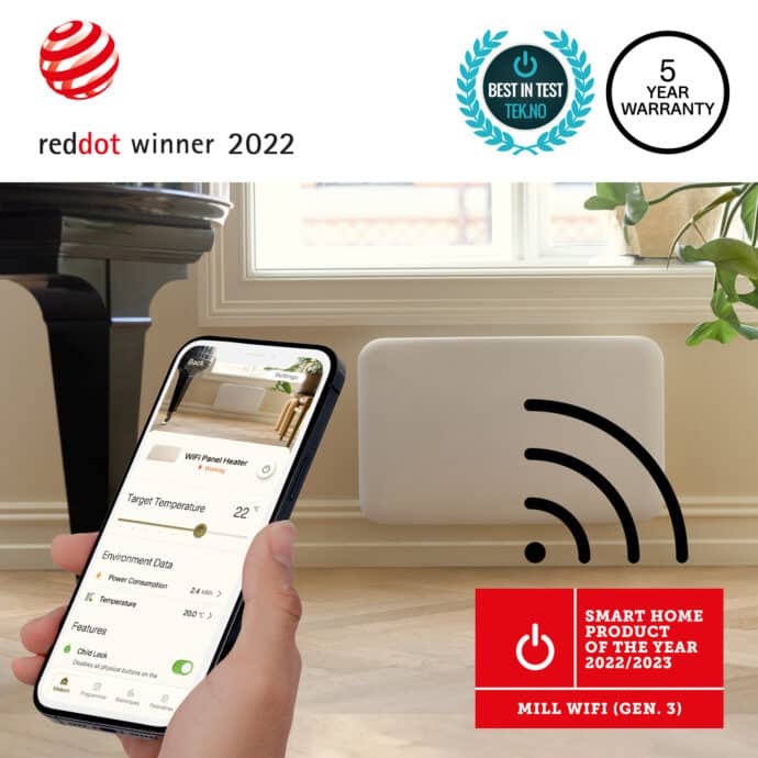 Mill steel WiFi paneelverwarming PA600WIFI3 - Afbeelding 17