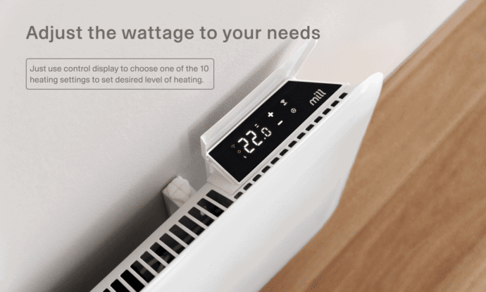 Mill steel WiFi paneelverwarming PA1500WIFI3A met voet - Afbeelding 17