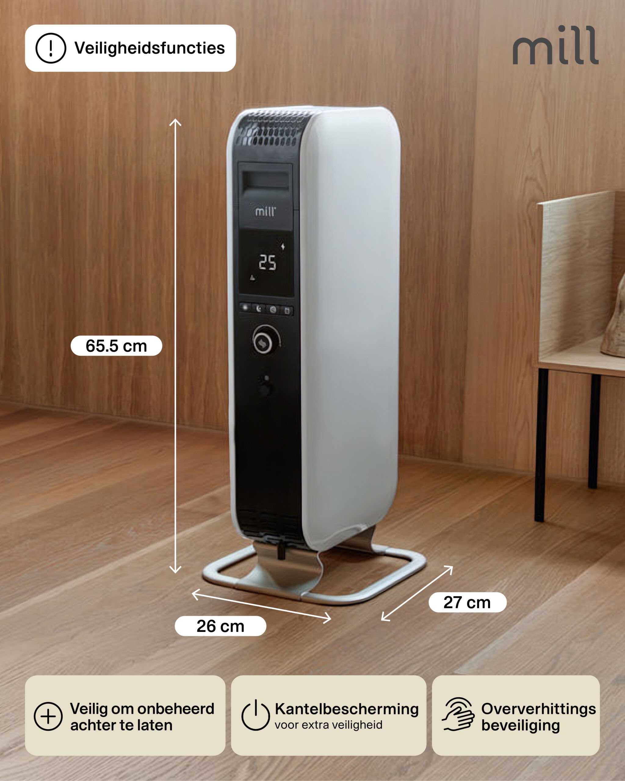 Mill Gentle Air olieradiator AB-H1000DN - Afbeelding 12