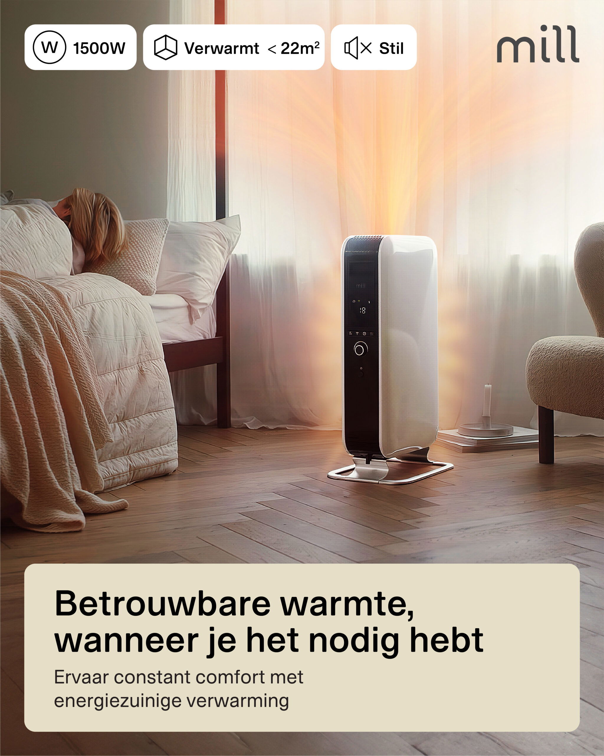 Mill Gentle Air olieradiator AB-H1500DN - Afbeelding 14