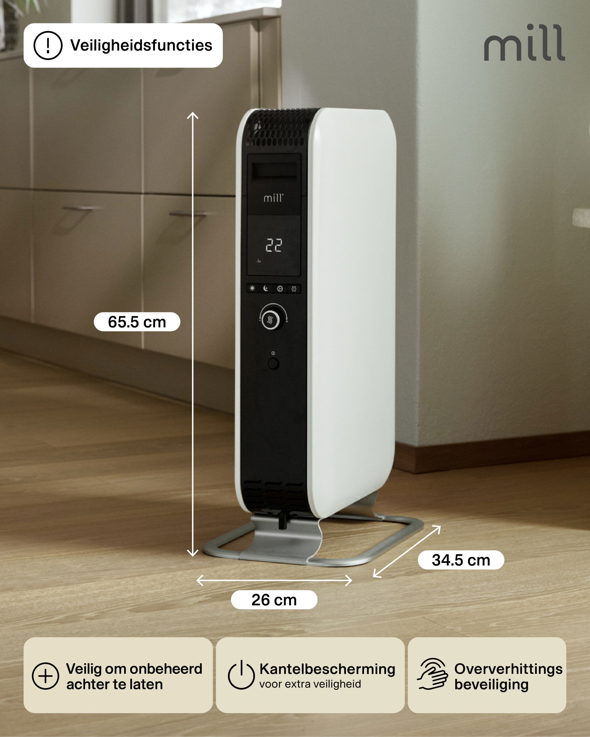 Mill Gentle Air olieradiator AB-H1500DN - Afbeelding 10