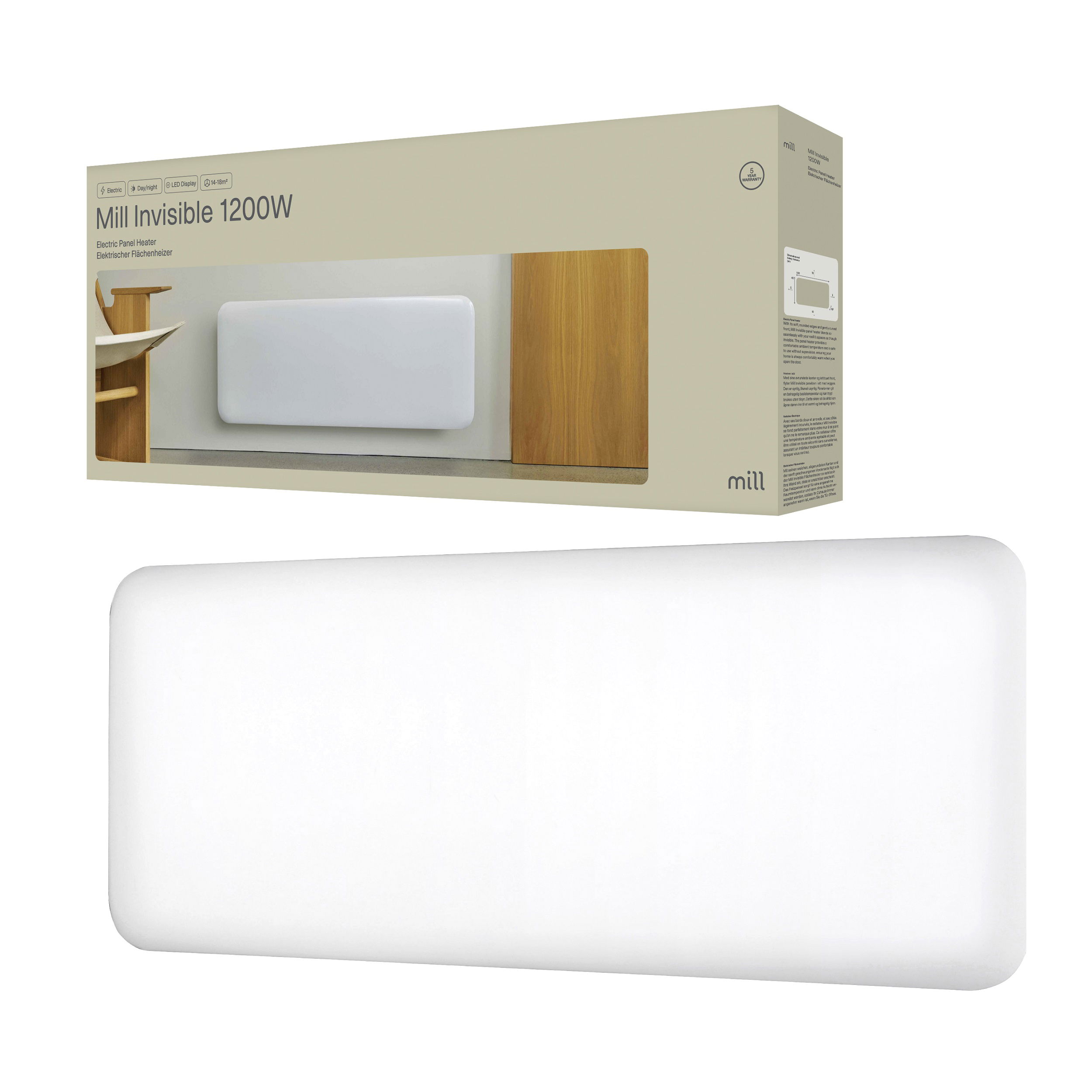 Mill steel paneelverwarming IB1200DN - Afbeelding 10