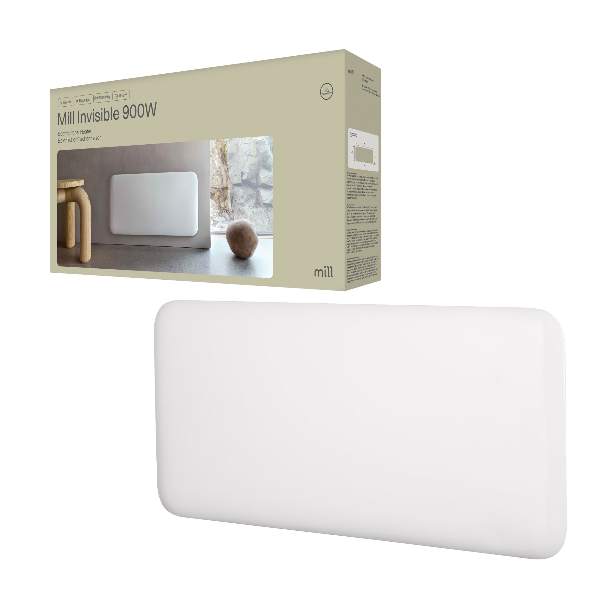 Mill steel paneelverwarming IB900DN - Afbeelding 2