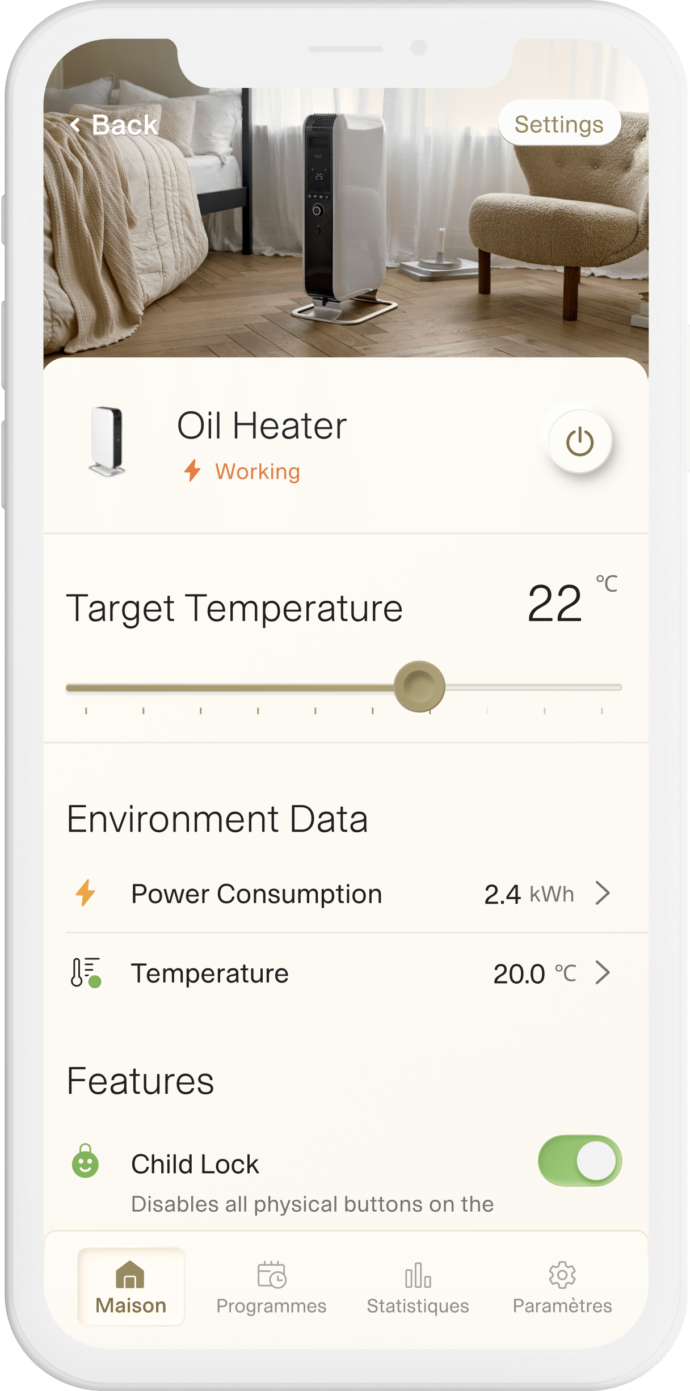 Mill Gentle Air WiFi olieradiator OIL1500WIFI3 Black - Afbeelding 7
