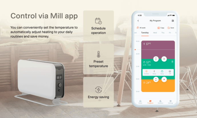 Mill WiFi convectorkachel CO1500MAXWIFI3 - Afbeelding 9