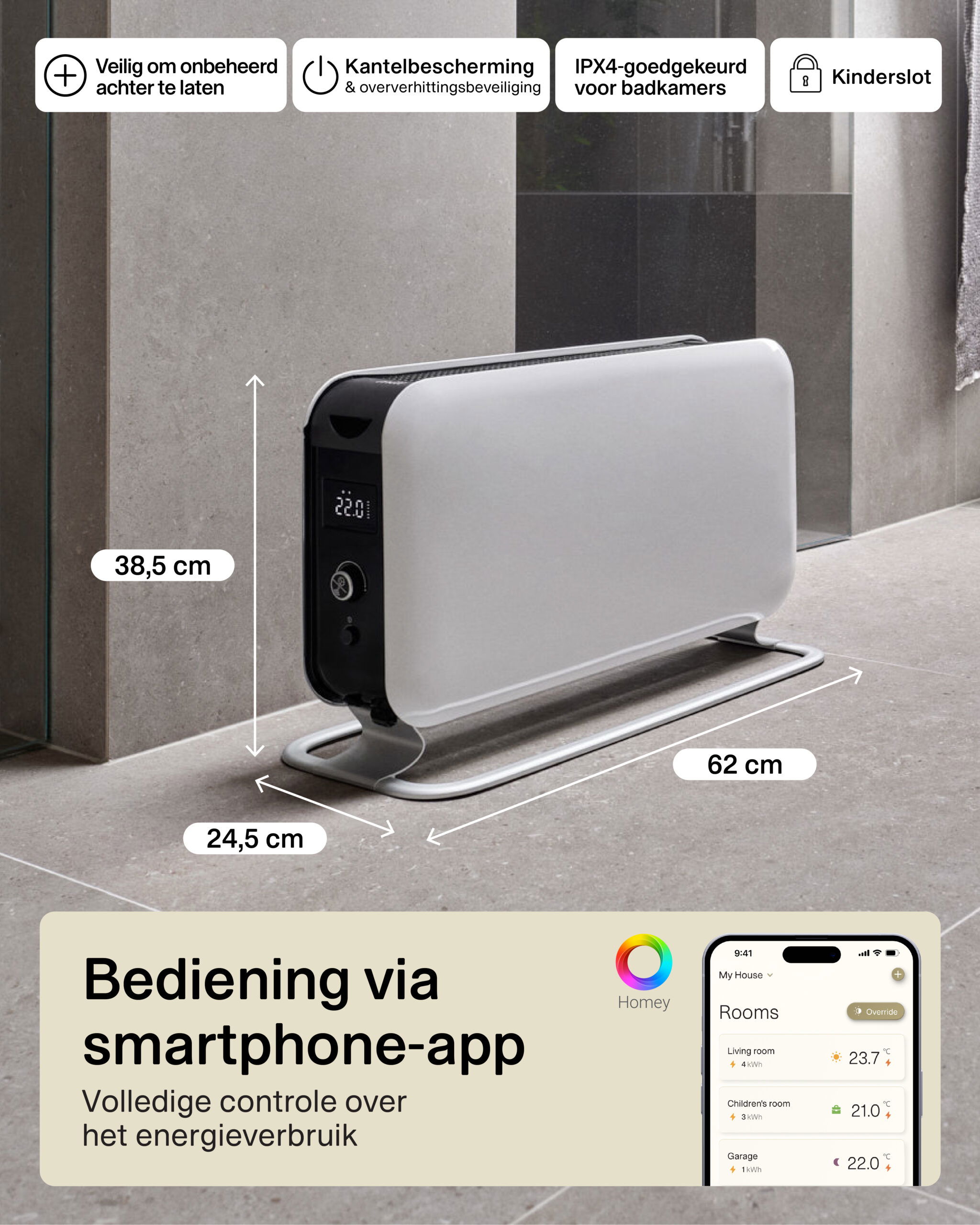 Mill WiFi convectorkachel CO1500MAXWIFI3 - Afbeelding 14