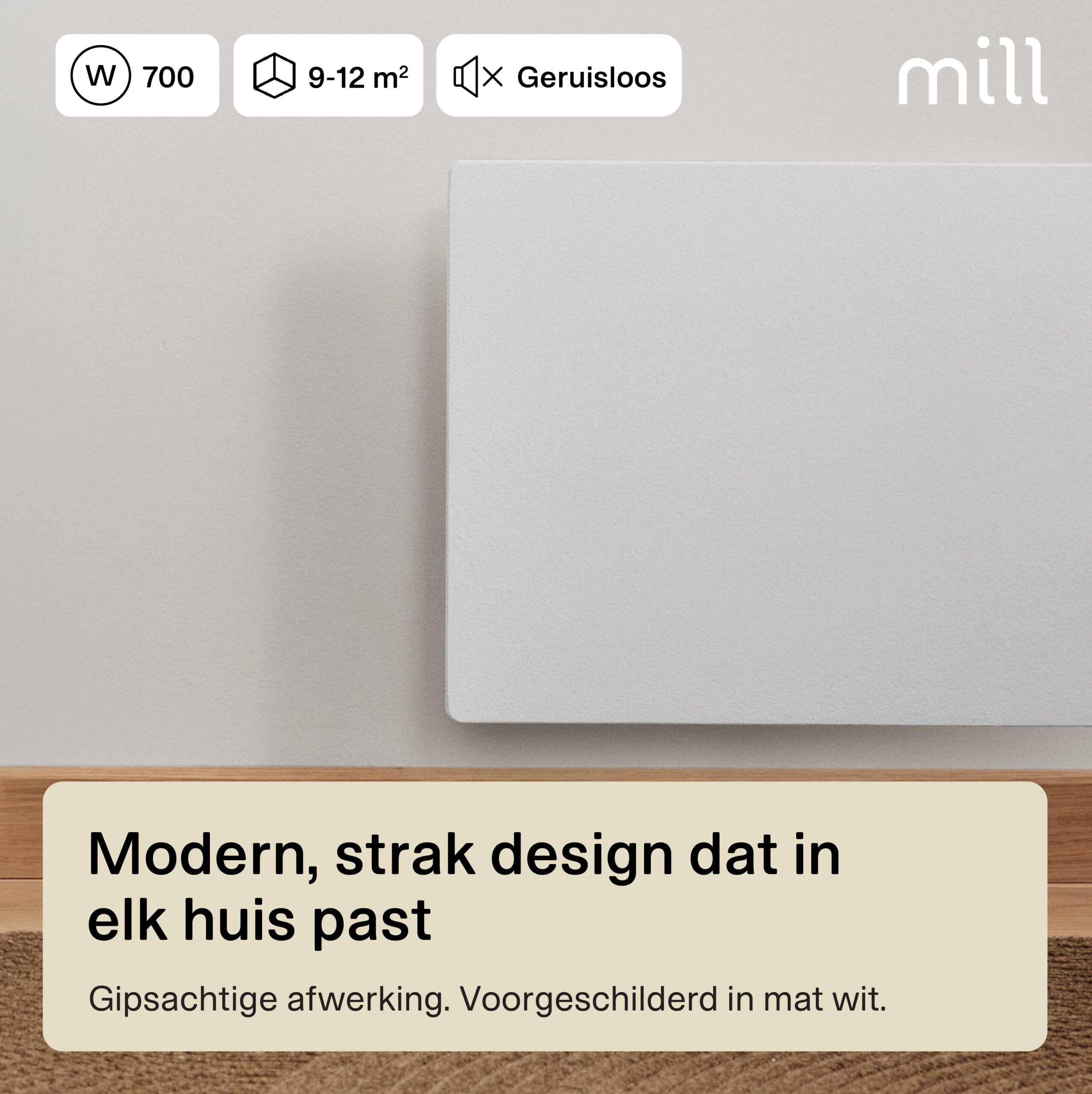 Mill paneelverwarming Color700WIFI4 - Afbeelding 8