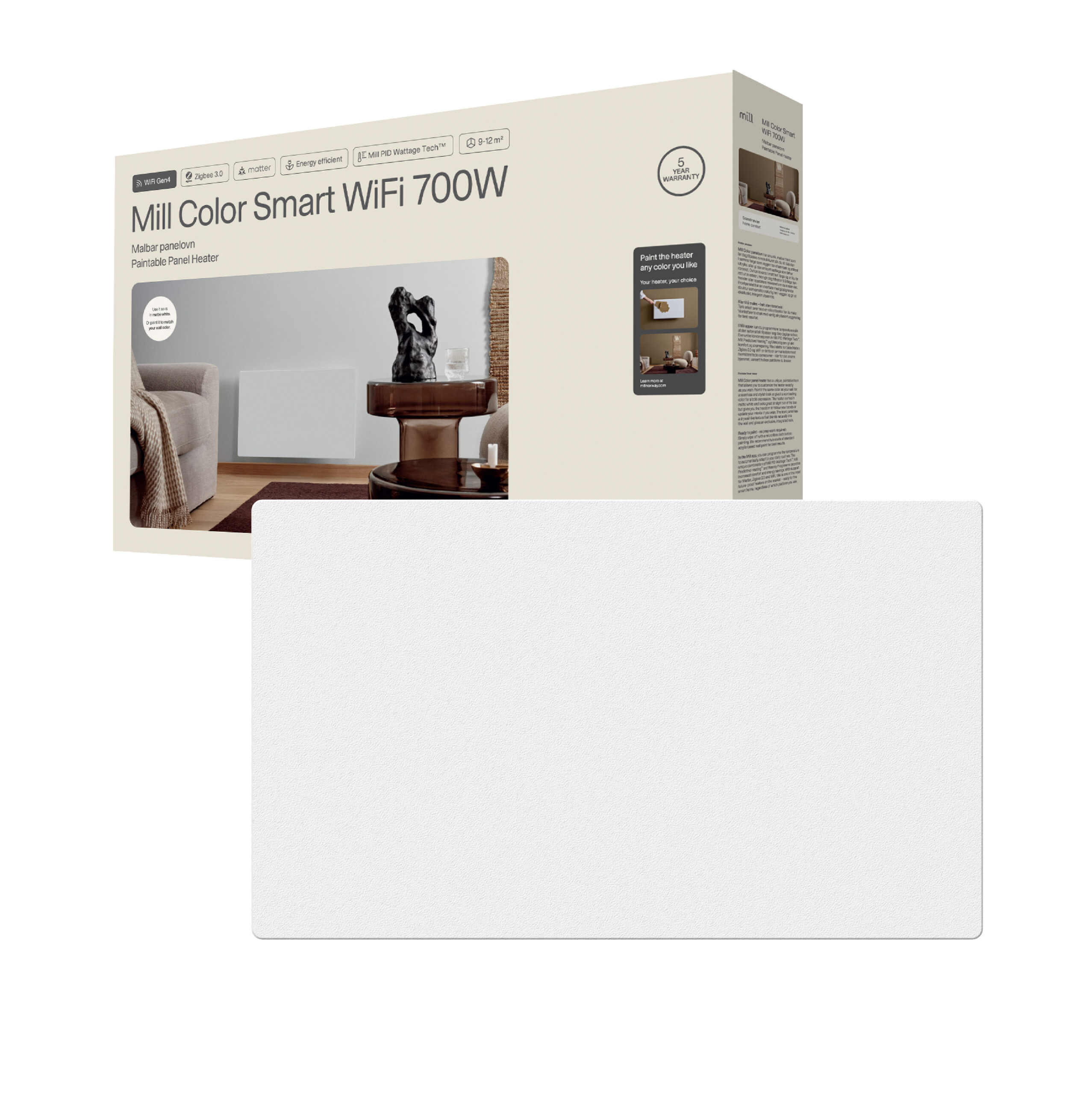 Mill paneelverwarming Color700WIFI4 - Afbeelding 6