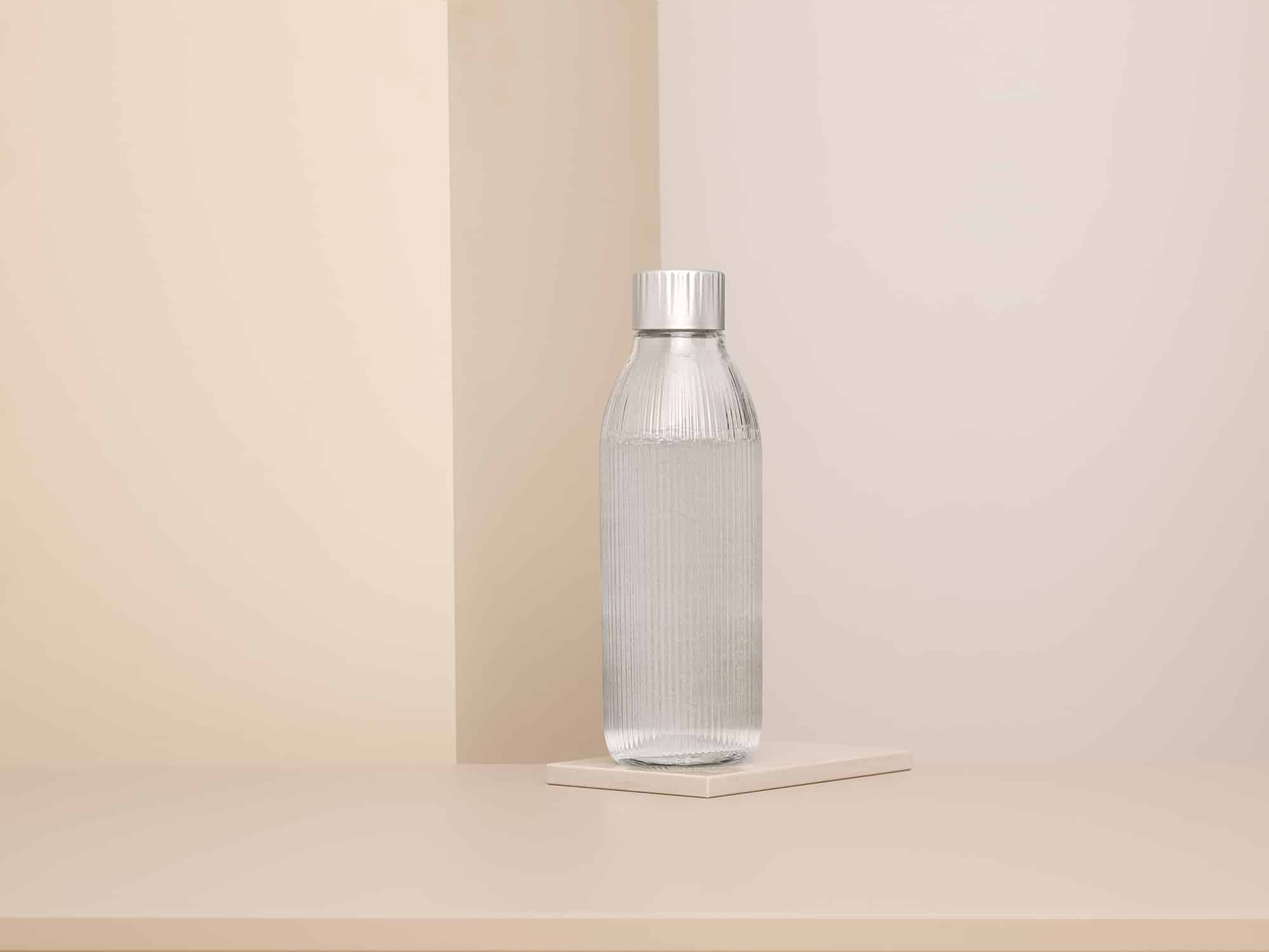 1 liter glazen waterfles – voor de Glassy serie