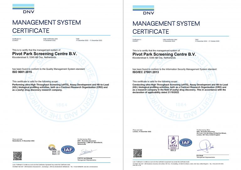 ISO 9001 and ISO 27001 Certifications