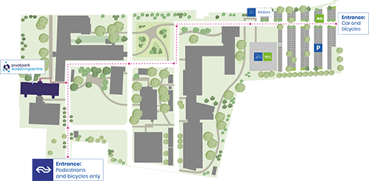 Road to Pivot Park Screening Centre